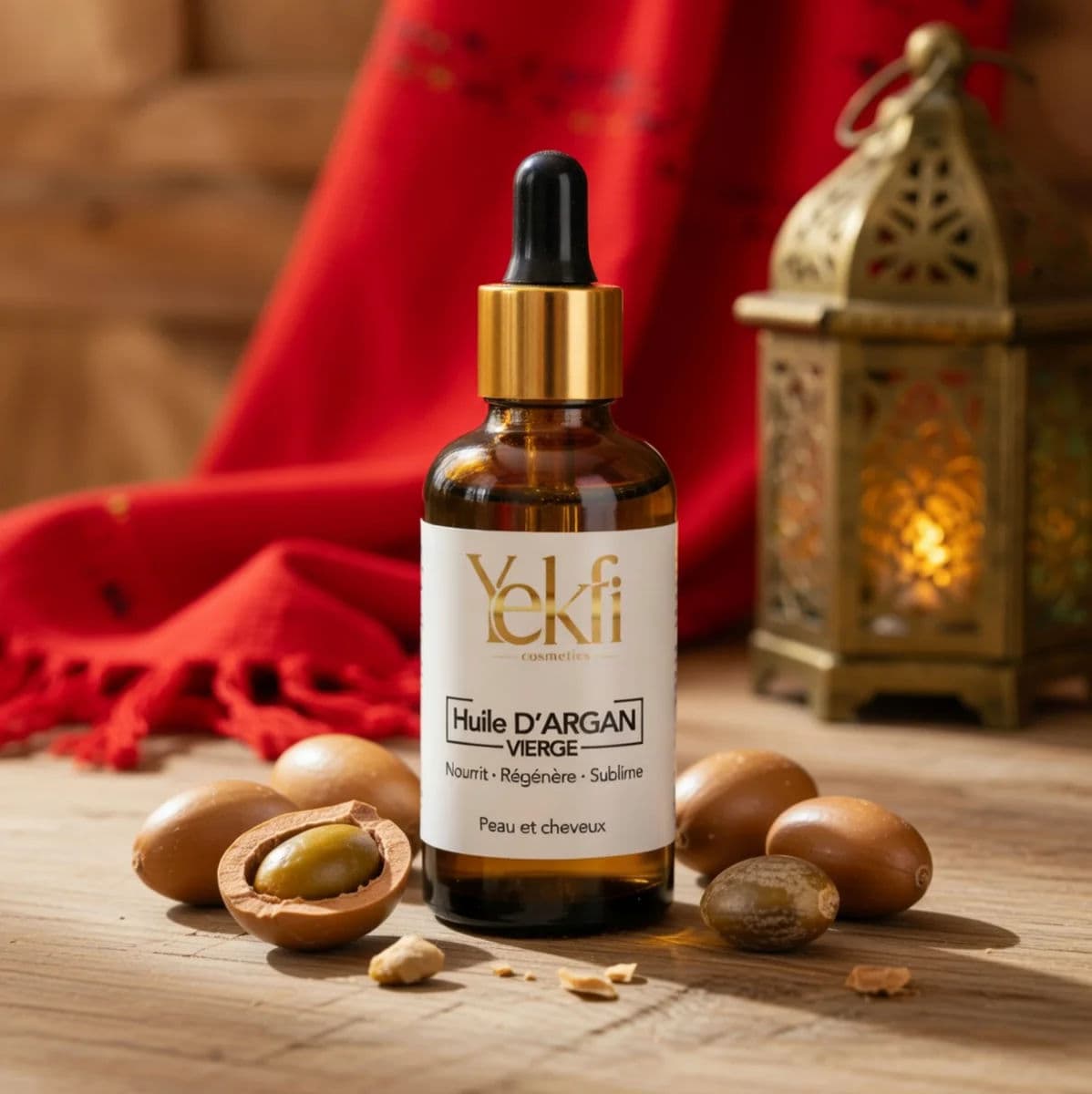 Huile d’argan 100% pure non torréfiée – riche en Vitamine E & Oméga 6-9. ✨ Nourrit, hydrate et protège la peau, les cheveux et les ongles. 💧 Flacon en verre ambré de 100 ml – 100% naturel, sans additif. - miniature 3