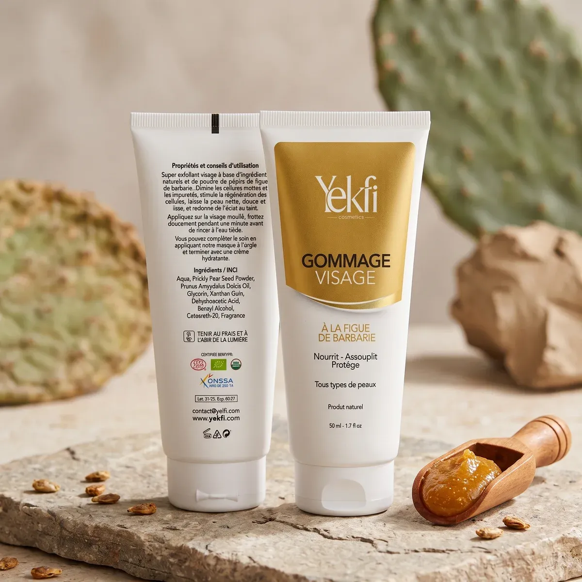 Gommage visage à la Figue de Barbarie – Exfoliant naturel & éclat du teint – 50 ml