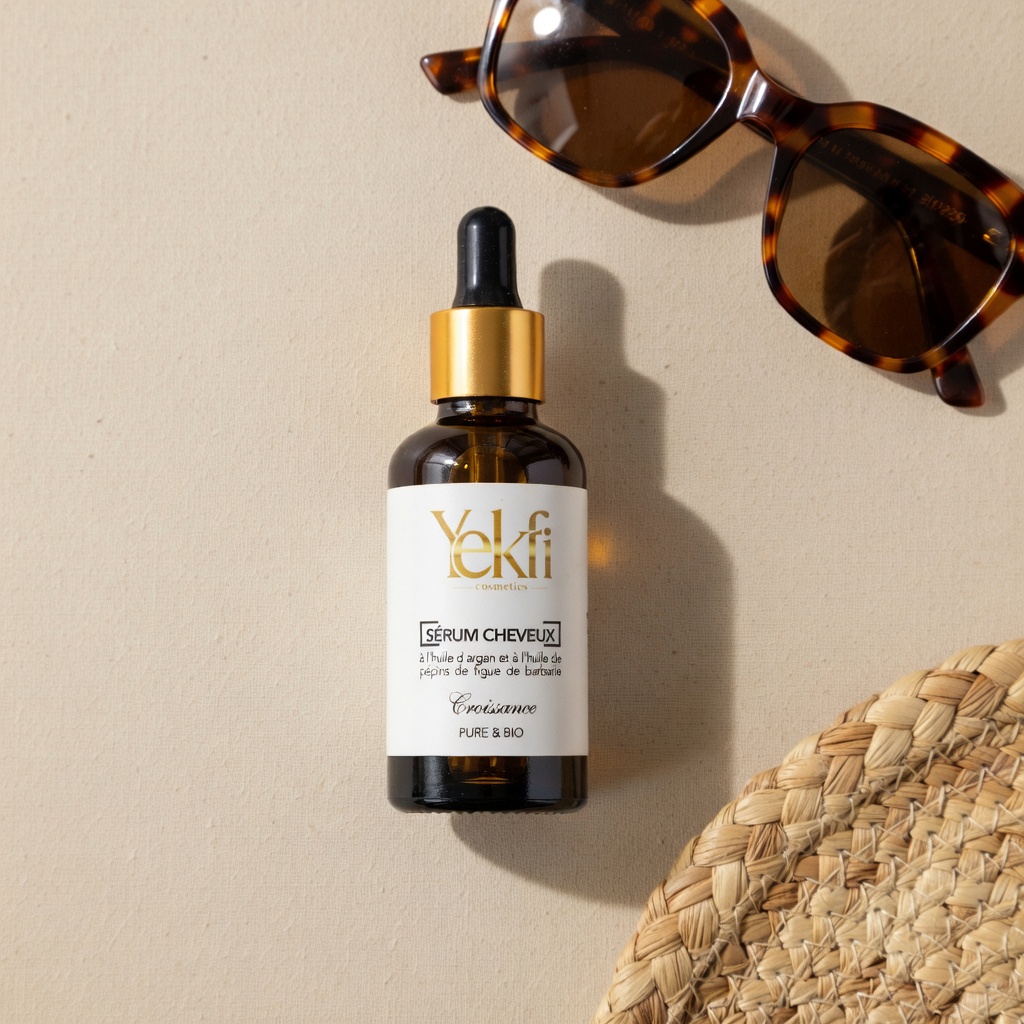 Sérum cheveux Argan & Figue de barbarie – Nutrition, brillance & réparation – 50 ml