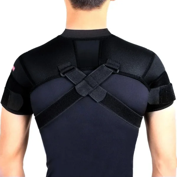 Adjustable Cross Shoulder Support Straps Polyester Fiber Hand Wash Only for Back Sports Shoulder Brace with Adjustable Straps – Image 2