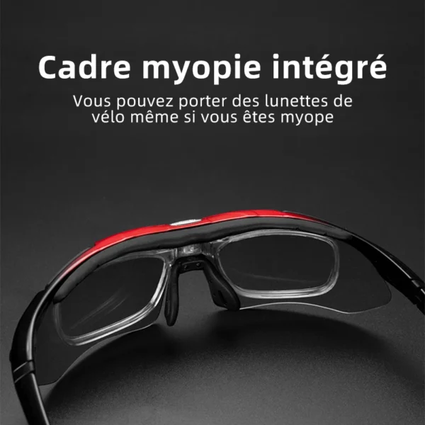 ROCKBROS Cycling Polarized glasses Bike Sunglasses Outdoor Sports Sunglasses MTB PC Goggles Eyewear 5/3 Lens Bicycle Accessory – Image 3