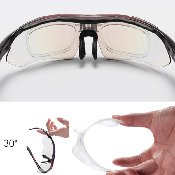 ROCKBROS Cycling Polarized glasses Bike Sunglasses Outdoor Sports Sunglasses MTB PC Goggles Eyewear 5/3 Lens Bicycle Accessory – Image 2