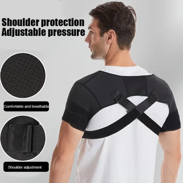 Adjustable Cross Shoulder Support Straps Polyester Fiber Hand Wash Only for Back Sports Shoulder Brace with Adjustable Straps – Image 3